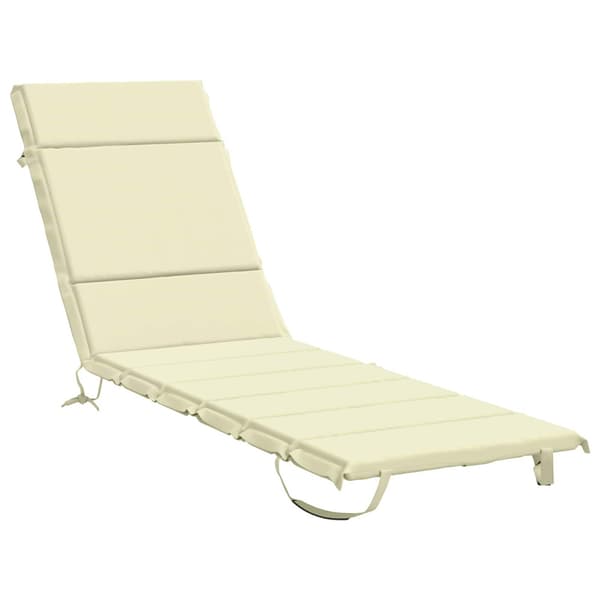 Solstol Kudde GEMERT 100% Polyester Gräddvit 200 x 50 x 3 cm
