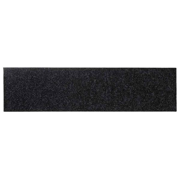 Trappmattor självhäftande 30 st 76x20 cm svarta rektangulära