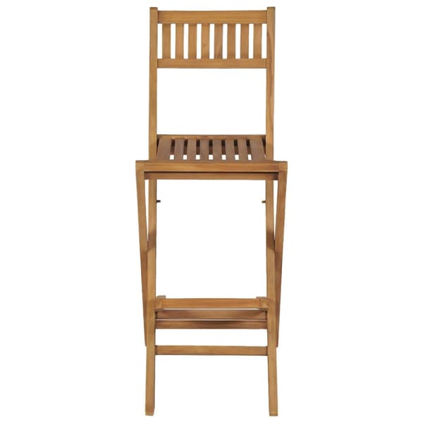 Hopfällbara barstolar 2 st massiv teak