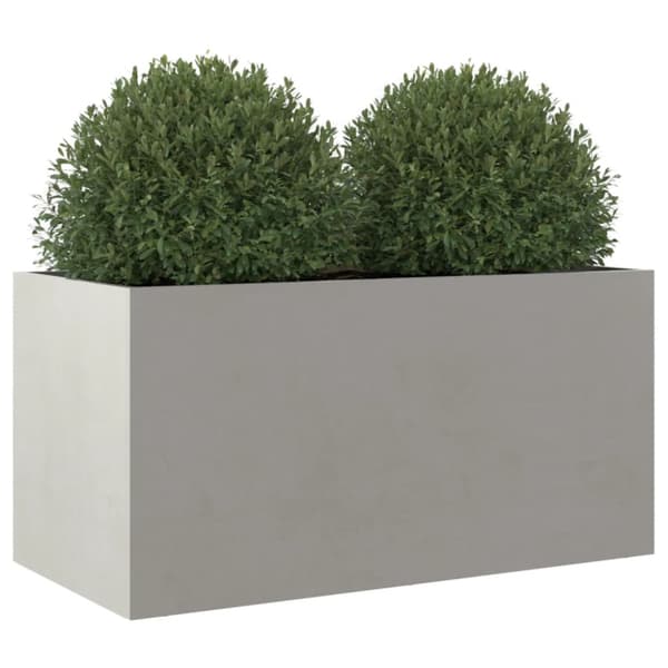 Odlingslåda silver 62x30x29 cm rostfritt stål