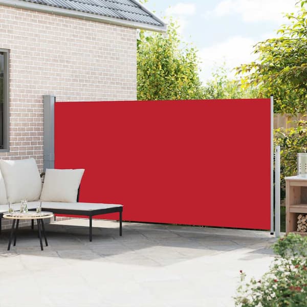 Infällbar sidomarkis 160 x 500 cm röd