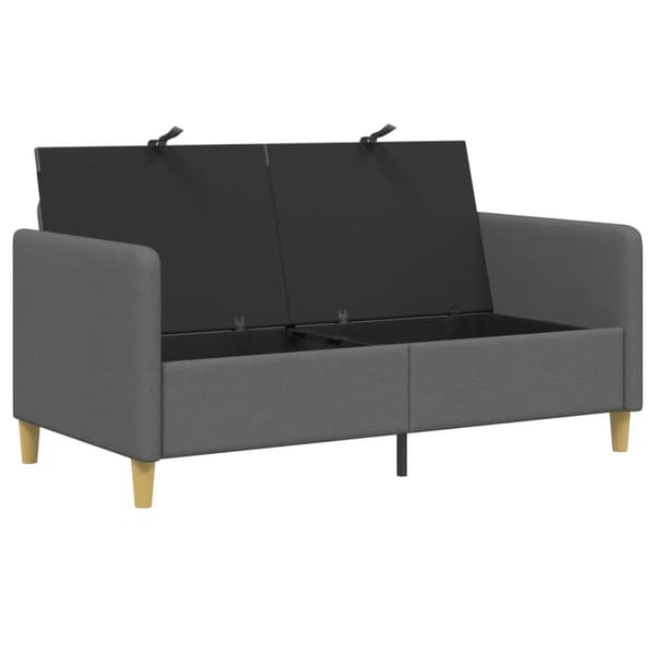 Soffa med förvaring Mörkgrå 152 x 78 x 87 cm Polyester