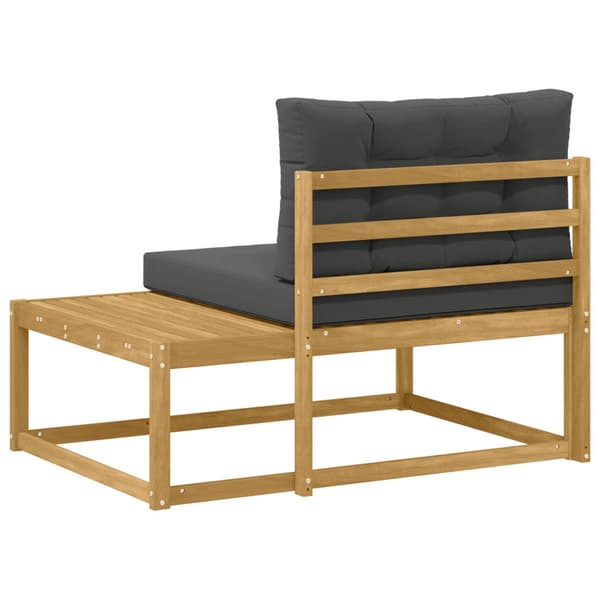 Modulsoffa utomhus med kudde Vit 115 x 83 x 73 cm Polyester