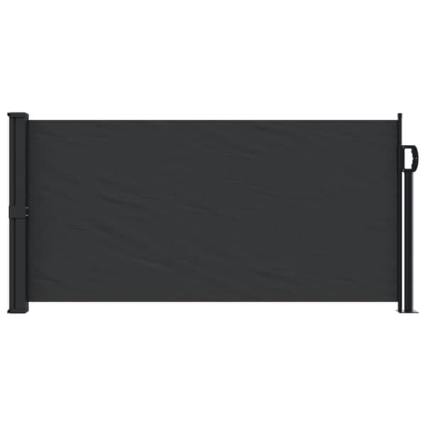 Infällbar sidomarkis svart 100x500 cm