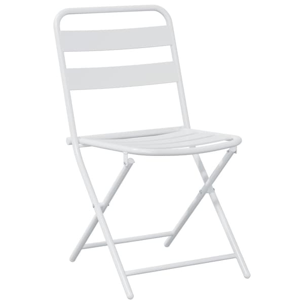 Trädgårds Bistro Set 3 pcs Vit Stål
