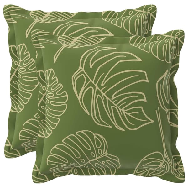 Kuddöverdrag 2 st HOUTEN Bladdesign 50 x 50 cm Polyester