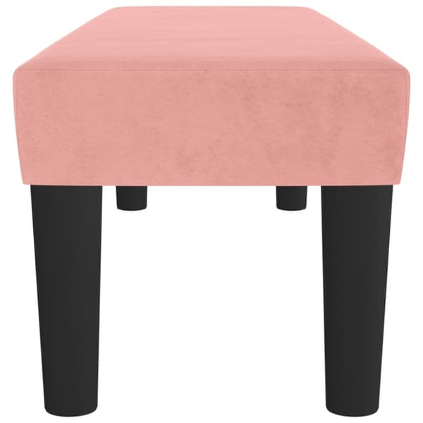Bänk rosa 100x30x30 cm sammet
