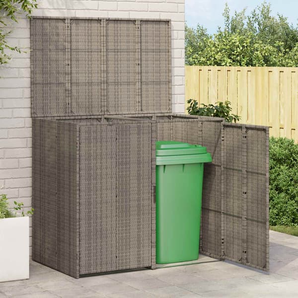 Avfallshink Box 2 pcs Grå 65 x 80 x 115 cm polyeten