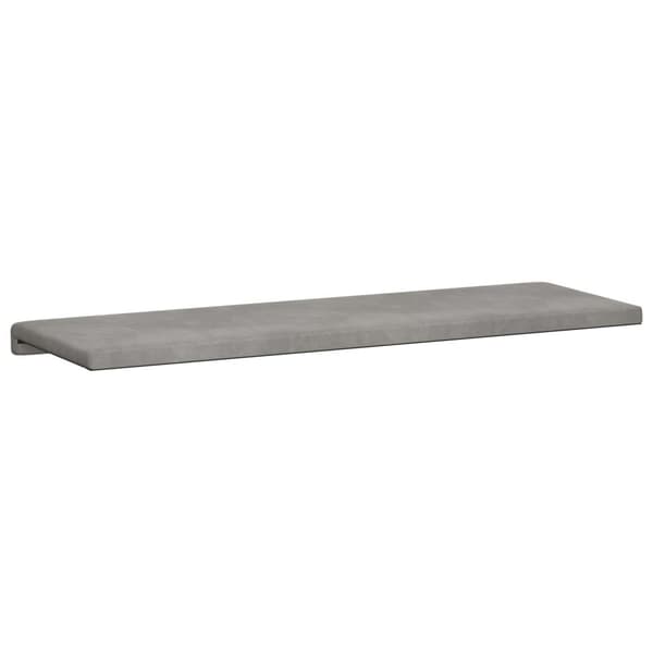 Bänk kudde Sammet (V) Ljusgrå Djup 35 cm