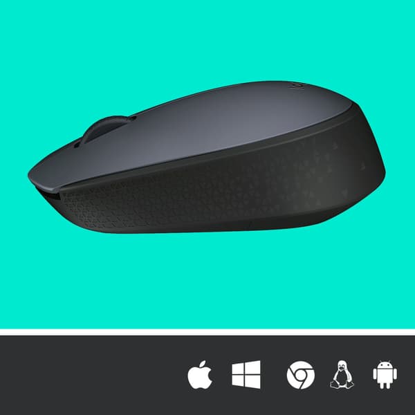 Logitech M170 Grey-K datormöss Ambidextrous RF Trådlös Optisk 1000 DPI