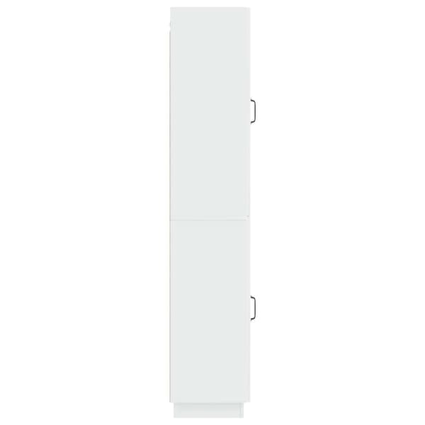 Skåpset 2 pcs Vit högglans Konstruerat trä