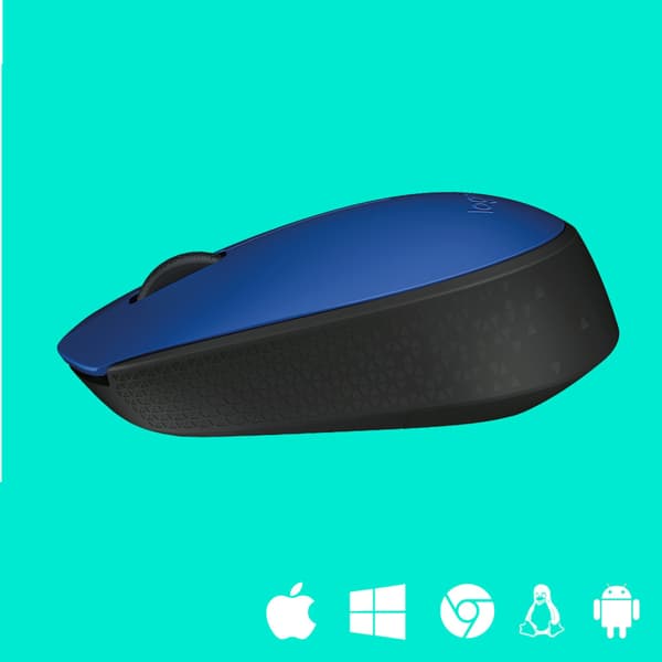 Logitech M171 Blue-K datormöss Ambidextrous RF Trådlös Optisk 1000 DPI