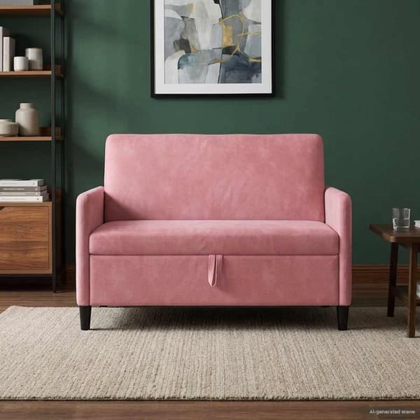 Soffa med förvaring Rosa 122 x 78 x 87 cm Polyester