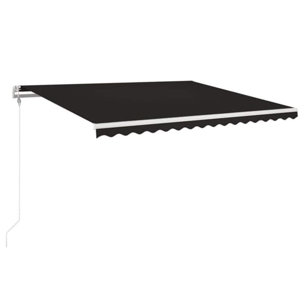 Automatisk markis med vindsensor & LED 400x350 cm antracit