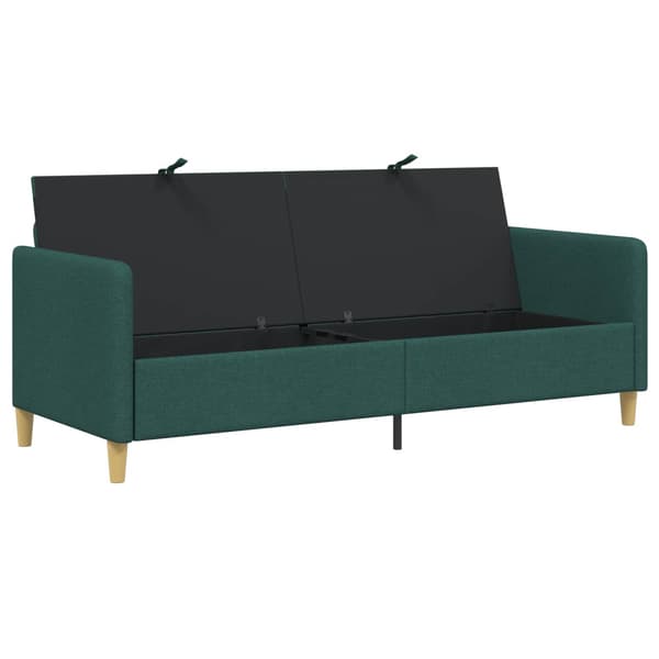 Soffa med förvaring Mörkgrön 192 x 78 x 87 cm Polyester