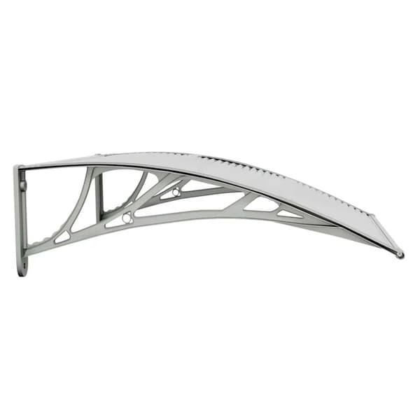 Dörrtak grå och transparent 80x75 cm polykarbonat