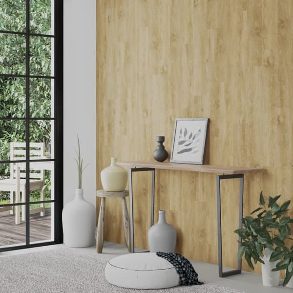 Väggpaneler träimitation brun PVC 4,12 m²