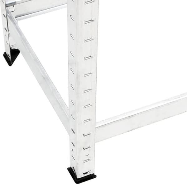 Däckställ 2 hyllplan silver 2 st 110x40x110 cm stål