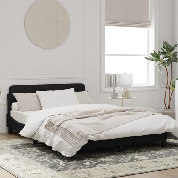 Bed Frame "Dover" Black 120x200 cm Velvet