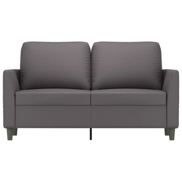 2-sitssoffa Grå 120 cm konstläder