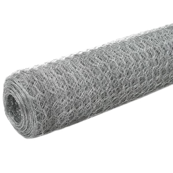 Hönsnät galvaniserat stål 25x1,2 m silver