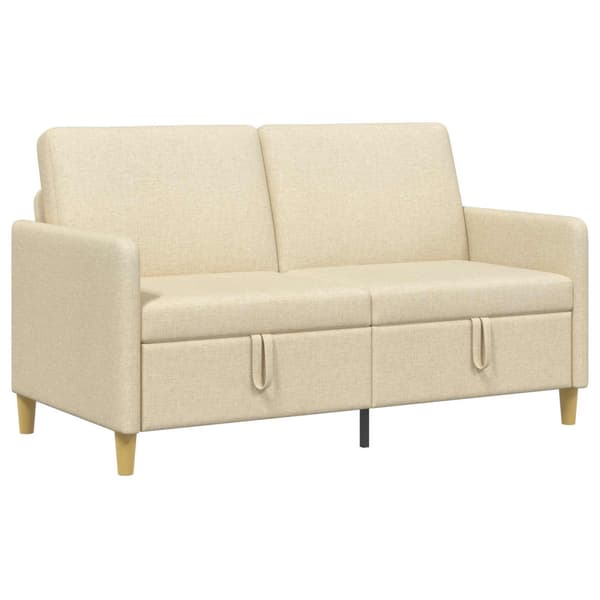 Soffa med förvaring Gräddvit 152 x 78 x 87 cm Polyester