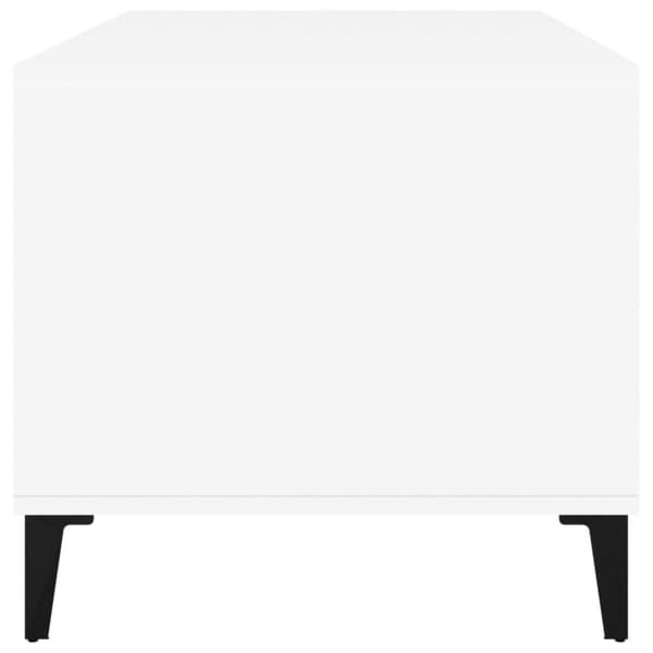 Soffbord vit 90x49x45 cm konstruerat trä