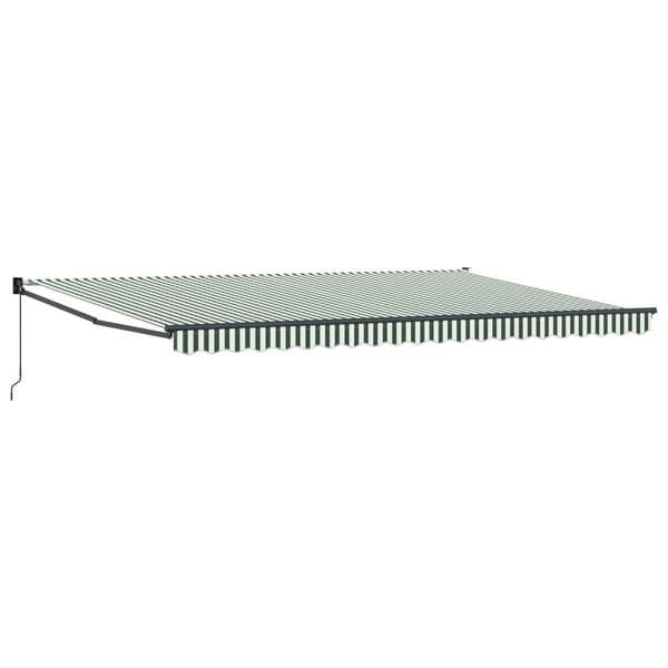 Utdragbar markis Grön 500 × 300 cm Polyester och aluminium