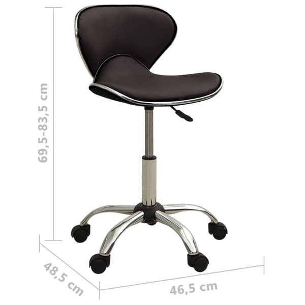 Kontorsstol brun konstläder