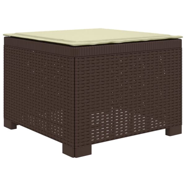 4-sits Trädgårdsoffa med Kuddar Rattan Look PP Brun