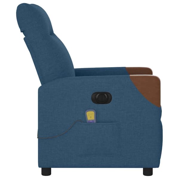 Elektrisk massagefåtölj Blå tyg