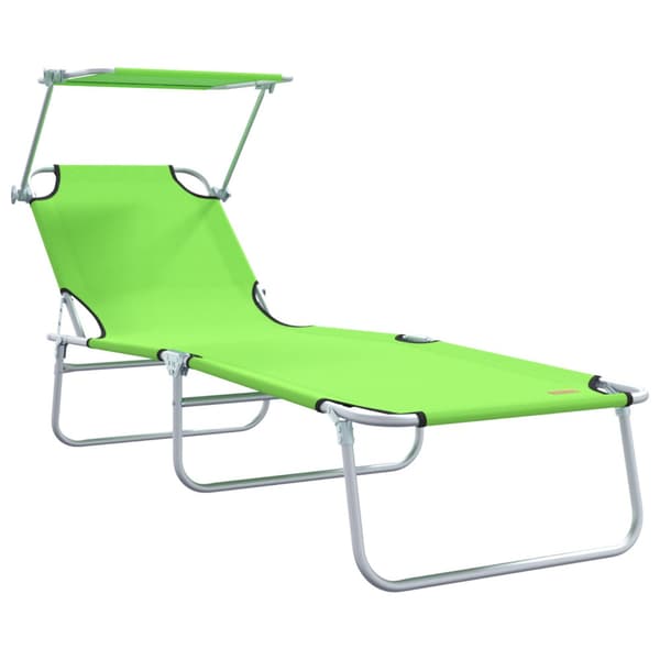 Solstol 2 pcs Grön 58 x 188 x 77cm Polyester