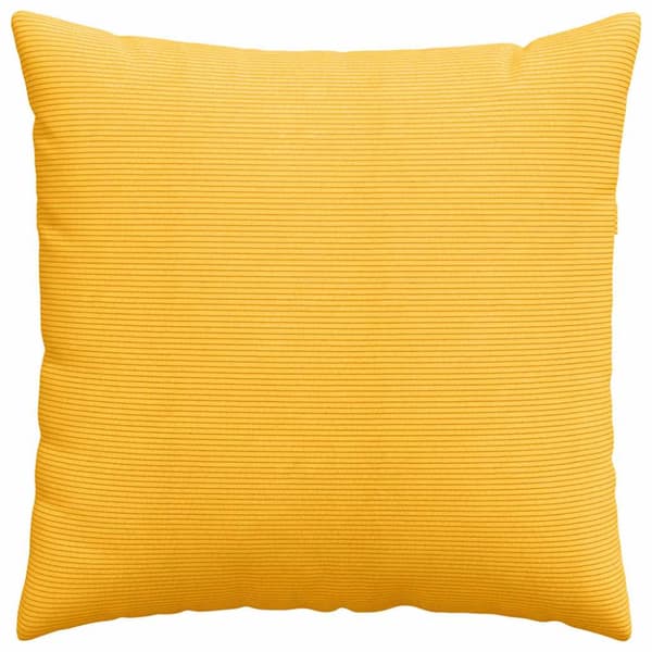 Sofakuddar 2 pcs Ljusgul 60 x 60 cm Kordread tyg