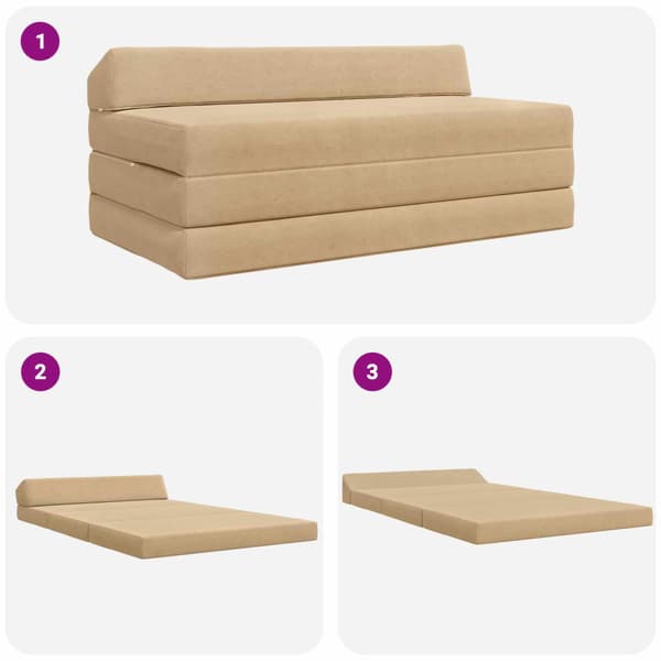 Fällbar Soffbed Grön grå 120 x 60 x 49 cm Tyg
