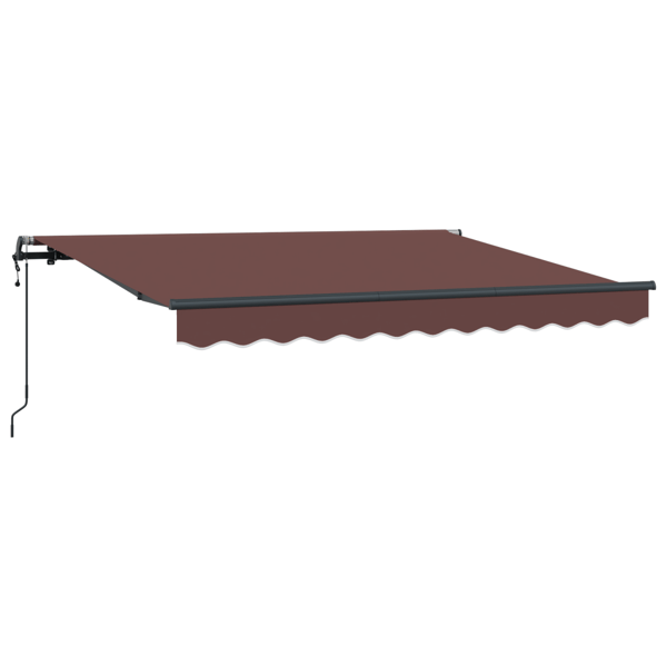 Utfällbar markis Brun 250 x 200 cm tyg