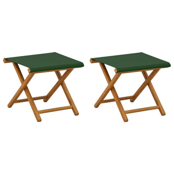 Deck Chair 2 pcs Massiv Eukalyptus Trä Grön