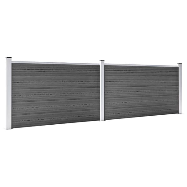 Staketpaneler WPC 353x105 cm svart