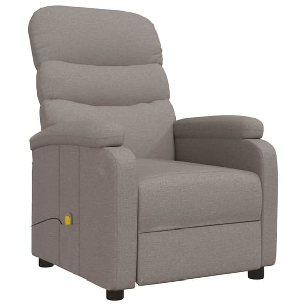 Massagefåtölj taupe tyg