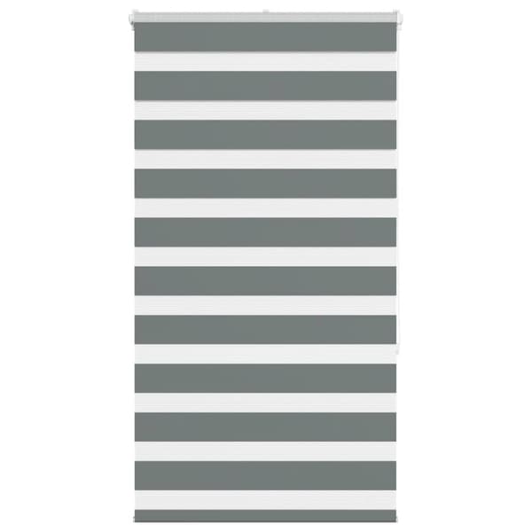 Rullgardin zebra mörkgrå 80x150 cm tyg bredd 75,9 cm polyester