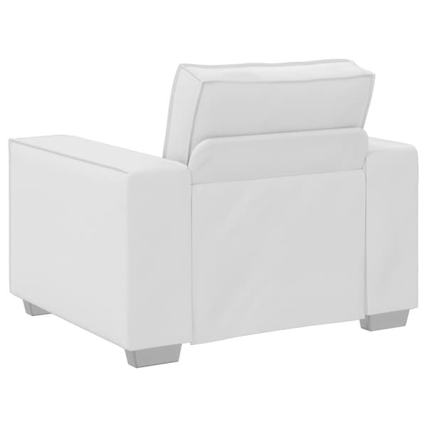 Soffstol Vit 100 cm Konstläder