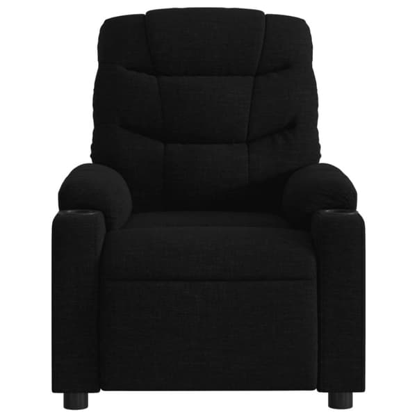 Massagefåtölj svart tyg