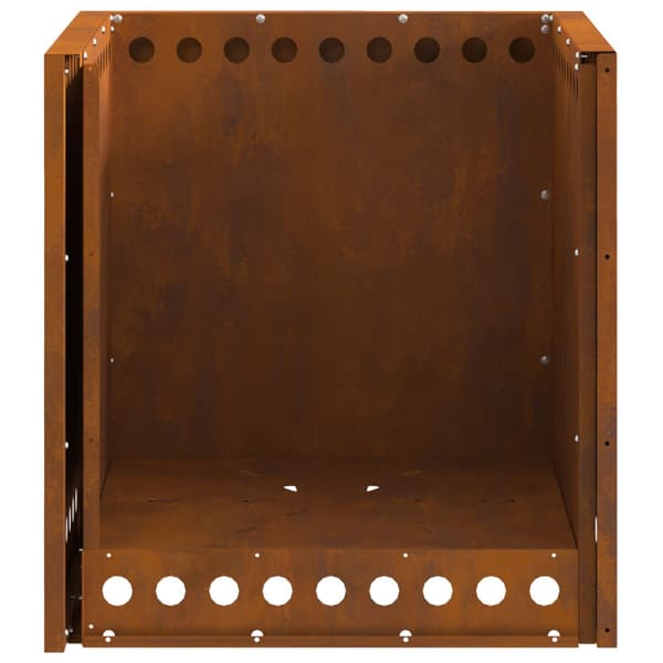 Röklös eldstad Brun 48 x 48 x 50 cm Väderbeständig stål
