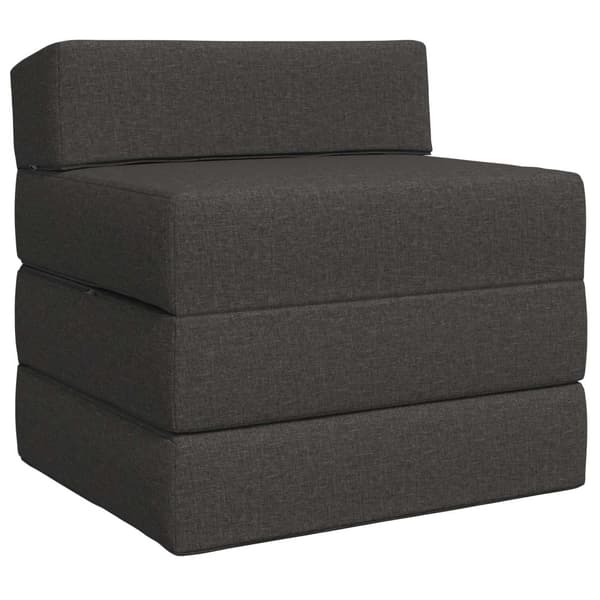 Fällbar Soffbed Mörkgrå 200 x 70 x 10 cm Tyg