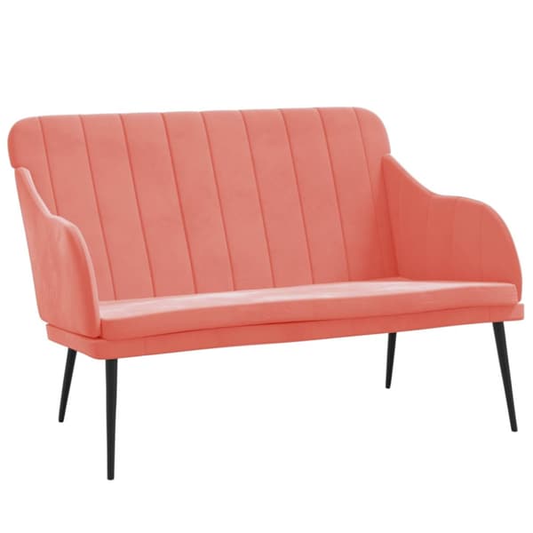 Bänk rosa 110x76x80 cm sammet