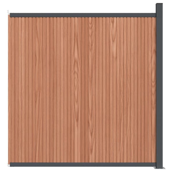 Staketpanel WPC brun 173x186 cm