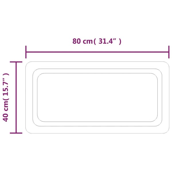 Badrumsspegel LED 40x80 cm