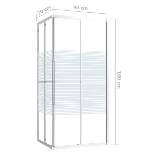 Duschvägg ESG 70x70x180 cm