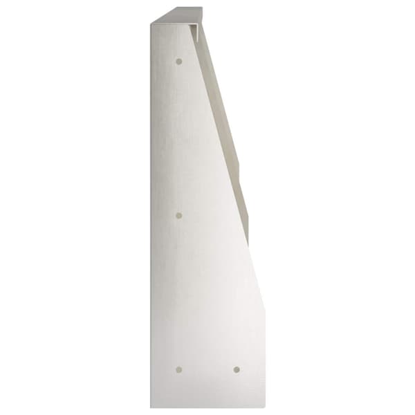 Stödvägg 2 st 80 x 12 x 50 cm Rostfritt stål Silver