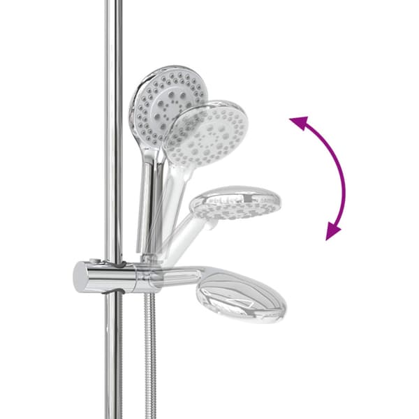 Duschsystemset Krom 71 cm Rostfritt stål