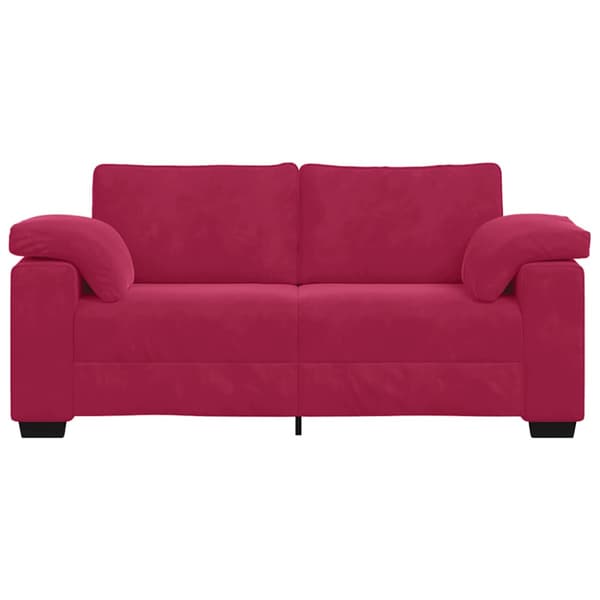 Tvåsitssoffa vinröd 180x77x82 cm sammet